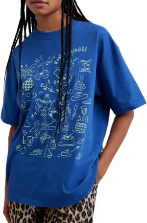 Oversized Graphic Tees for Women Y2k Vintage 90s Baggy Shirts Loose Fit Teen Girls 00s Aesthetic Tee Tops