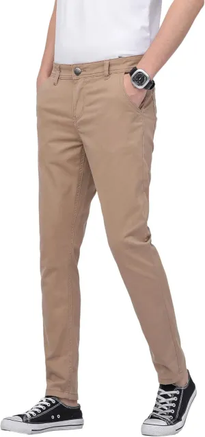 Plaid&Plain Men’s Skinny Khaki Pants Skinny Fit Chinos