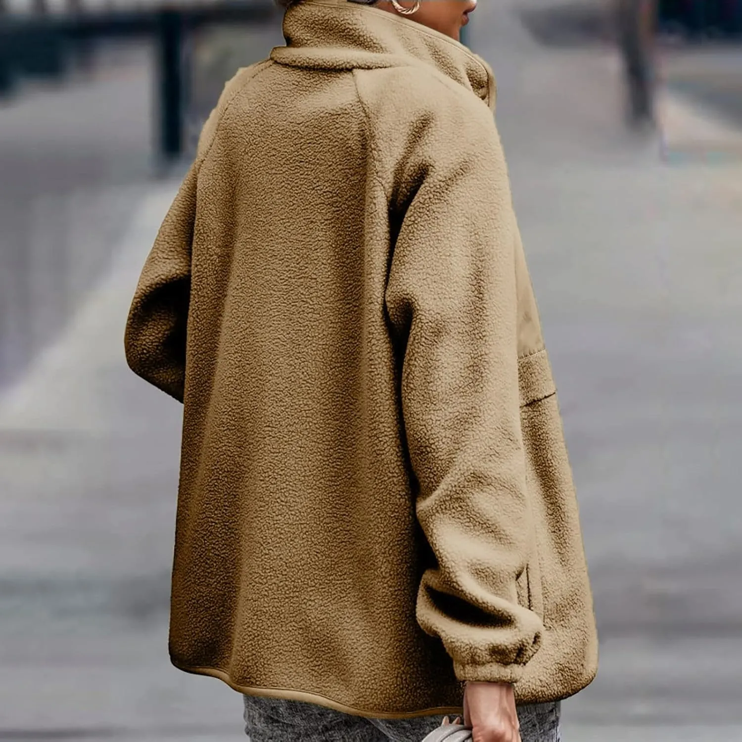 QWENTMTNTY Winter Coats for Women Trendy Cute Fuzzy Lined Warmth Winter Jackets Plus Size Fall Jackets Sherpa Lined Flannel