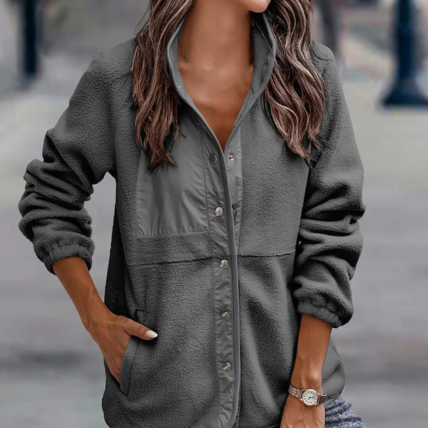 QWENTMTNTY Winter Coats for Women Trendy Cute Fuzzy Lined Warmth Winter Jackets Plus Size Fall Jackets Sherpa Lined Flannel