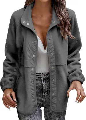 QWENTMTNTY Winter Coats for Women Trendy Cute Fuzzy Lined Warmth Winter Jackets Plus Size Fall Jackets Sherpa Lined Flannel