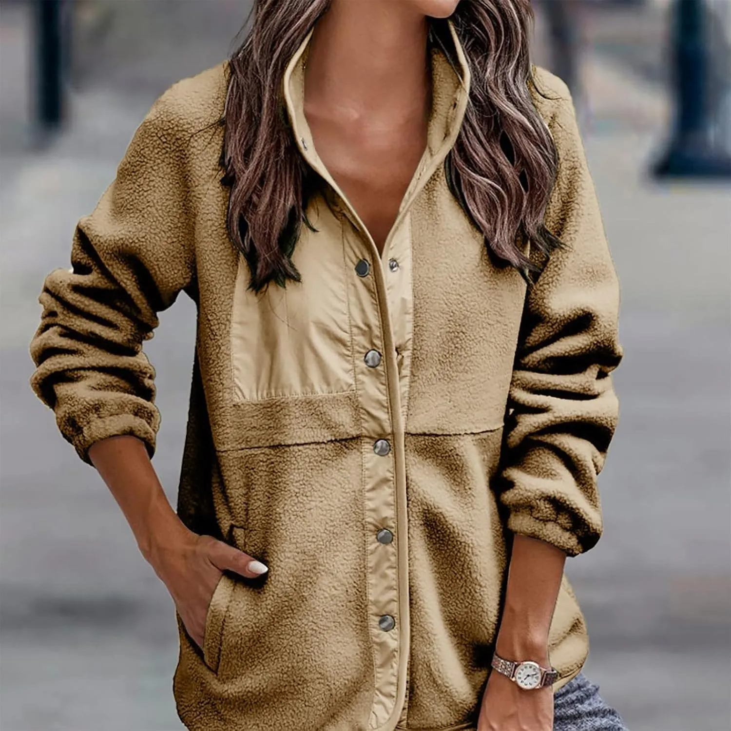 QWENTMTNTY Winter Coats for Women Trendy Cute Fuzzy Lined Warmth Winter Jackets Plus Size Fall Jackets Sherpa Lined Flannel