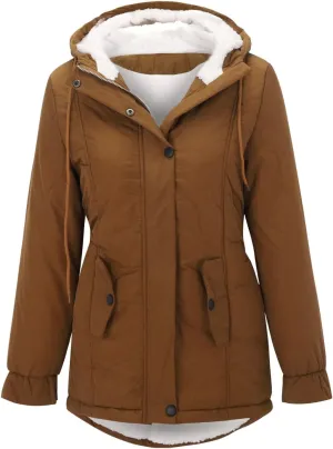 QWENTMTNTY Women 2023 Fall Winter Fleece Jackets Warmth Shaggy Jacket Thicken Outwears with Pockets Sherpa Lined Winter Coat