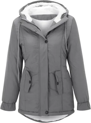 QWENTMTNTY Women 2023 Fall Winter Fleece Jackets Warmth Shaggy Jacket Thicken Outwears with Pockets Sherpa Lined Winter Coat