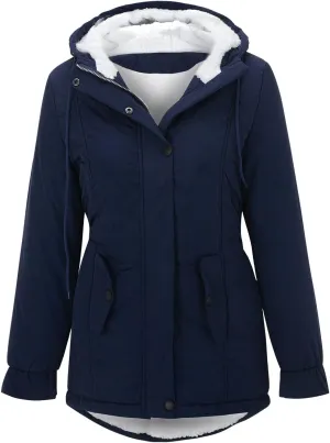 QWENTMTNTY Women 2023 Fall Winter Fleece Jackets Warmth Shaggy Jacket Thicken Outwears with Pockets Sherpa Lined Winter Coat