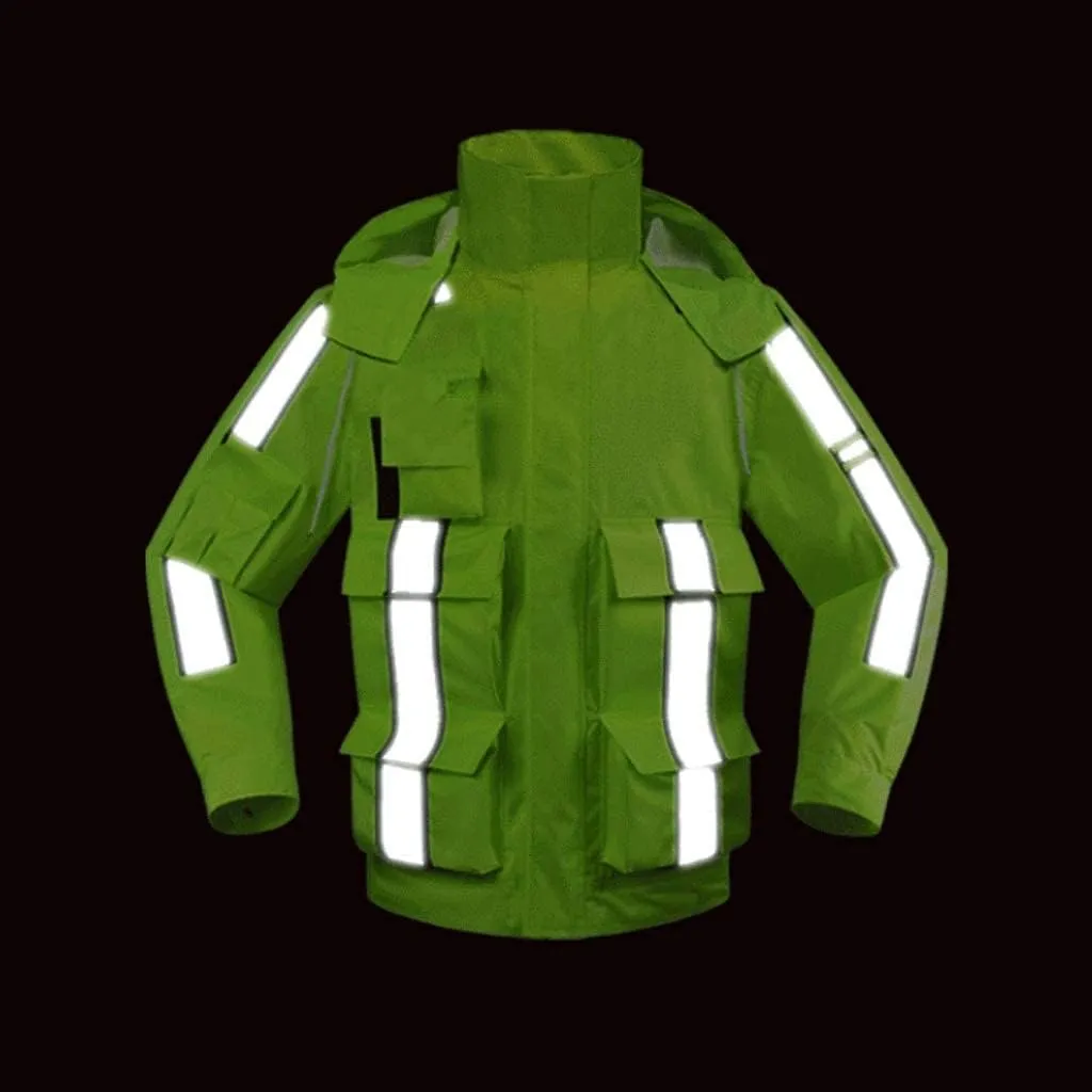 Reflective Gear, Waterproof Silk Safety Jacket Fluorescent Suit Breathable Warmth Reflective Overalls Outdoor Activity