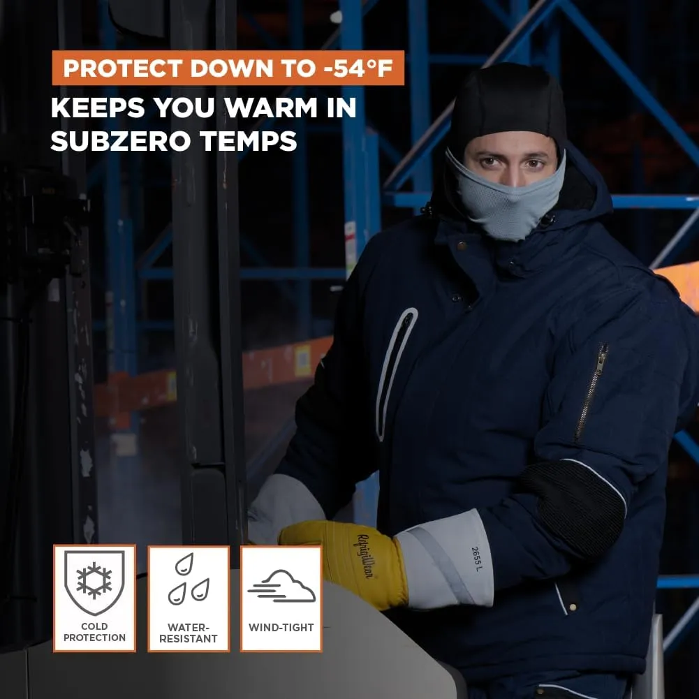 RefrigiWear 54 Gold Hooded Jacket | -54°F Rated, Lightweight Graphene Warmth, Water-Repellent Workwear, S-5XL