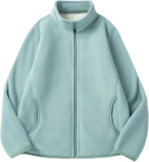 Sherpa Fleece Lined Jackets For Women Teen Girls y2k Clothes Full Zip Up Oversized Sweatshirts With Pockets