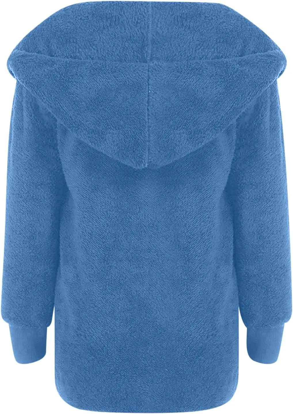 Sherpa Jacket Women Oversized Hooded Fuzzy Fleece Jackets with Pocket Warm Cozy Hoodie Cardigan Coat Plus Size