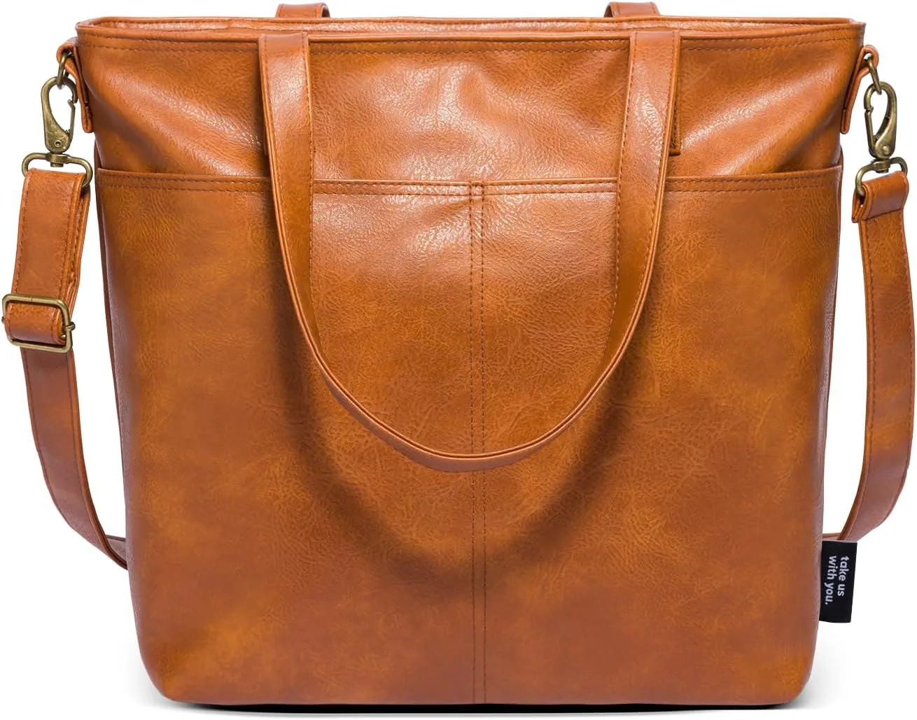 Simple Modern Vegan Leather Tote Bag for Women
