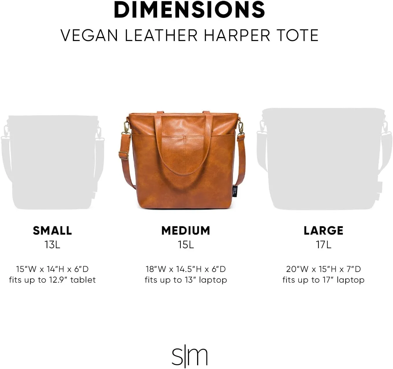 Simple Modern Vegan Leather Tote Bag for Women