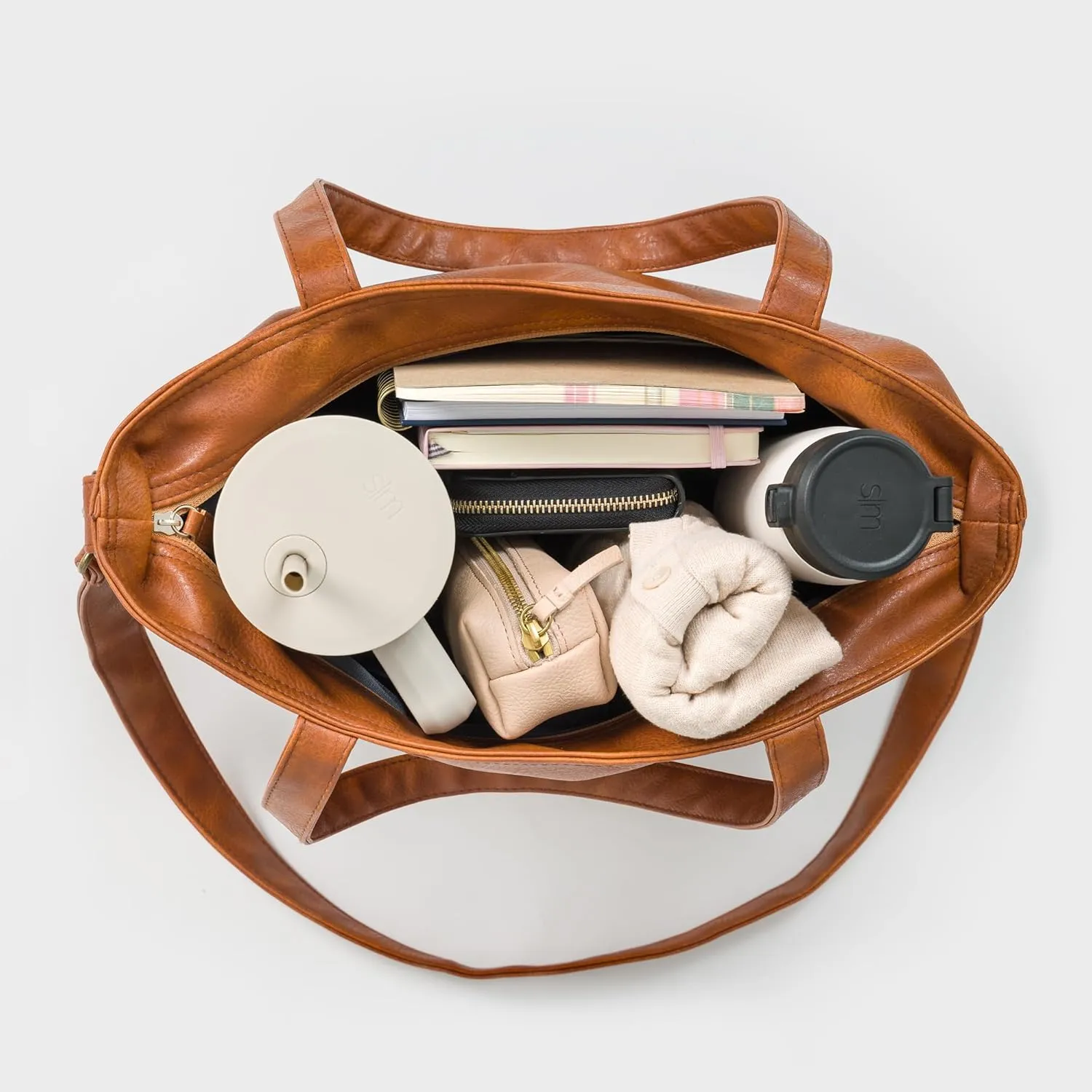 Simple Modern Vegan Leather Tote Bag for Women