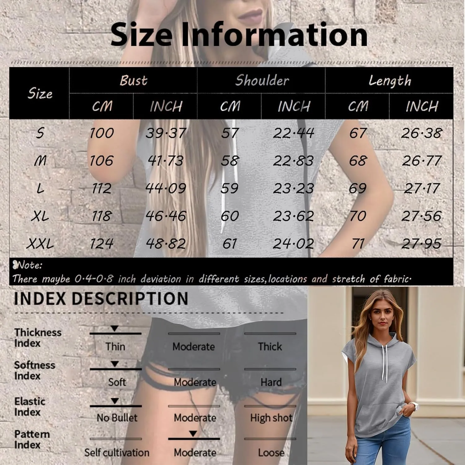 Sleeveless Hoodie Women Summer Hooded Tank Tops Lightweight Drawstring Pullover Sweatshirt Athletic T-Shirt