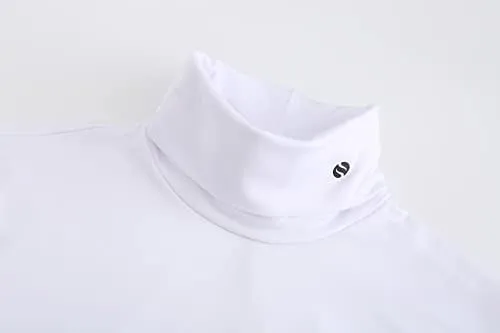 SSLR-Thermal-Shirts for-Women-Turtleneck Long Sleeve Tops Fleece Lined Winter Slim Fitted Mock Neck Base Layer