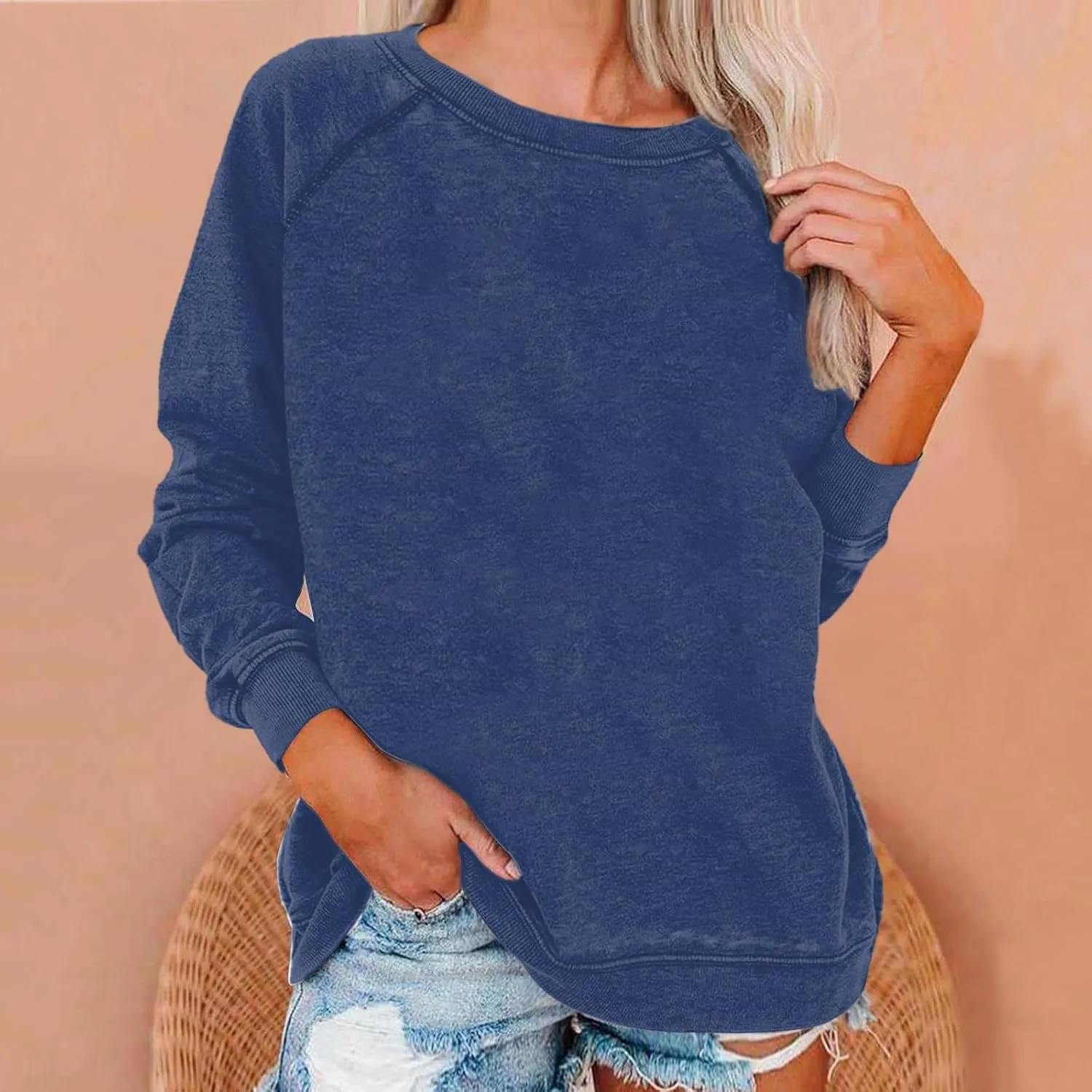 Sweatshirt For Women 2023 Crewneck Sweat Shirt Fall Winter Fashion Pullover Tops Long Sleeve Oversized Sweatshirts