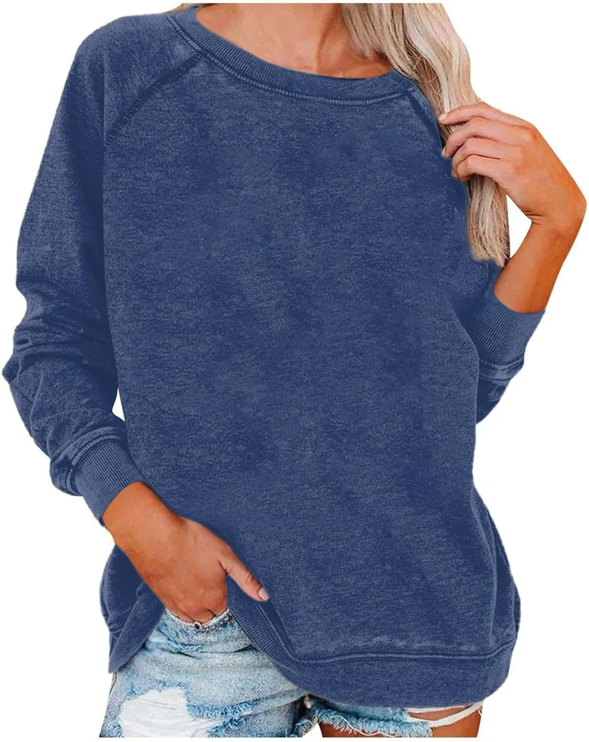 Sweatshirt For Women 2023 Crewneck Sweat Shirt Fall Winter Fashion Pullover Tops Long Sleeve Oversized Sweatshirts