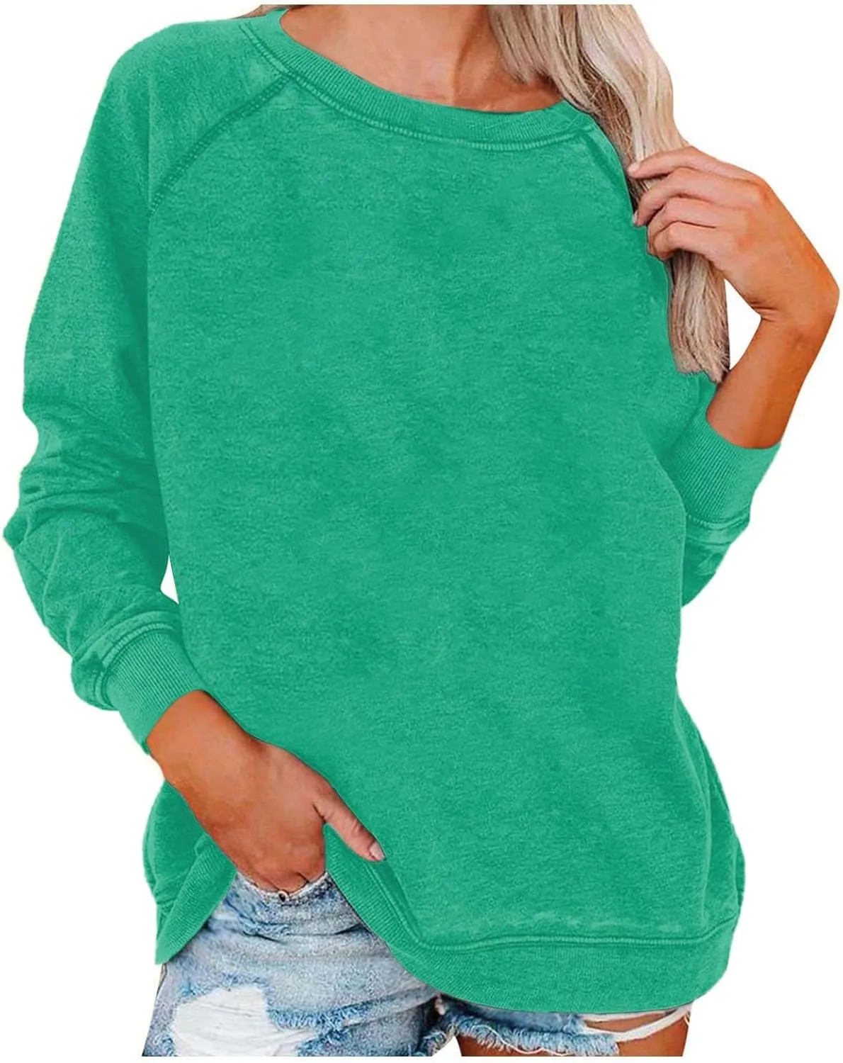 Sweatshirt For Women 2023 Crewneck Sweat Shirt Fall Winter Fashion Pullover Tops Long Sleeve Oversized Sweatshirts