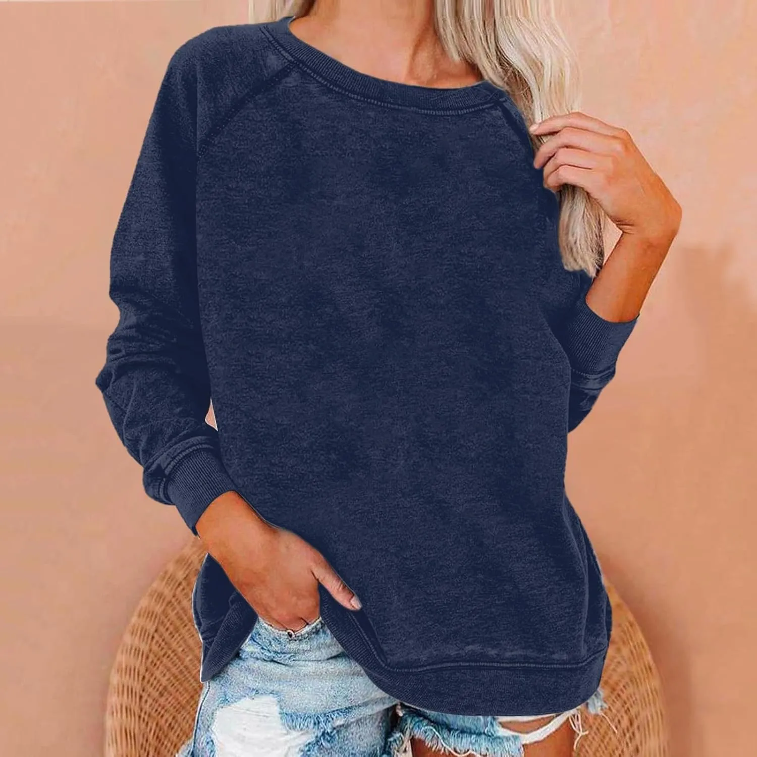 Sweatshirt For Women 2023 Crewneck Sweat Shirt Fall Winter Fashion Pullover Tops Long Sleeve Oversized Sweatshirts