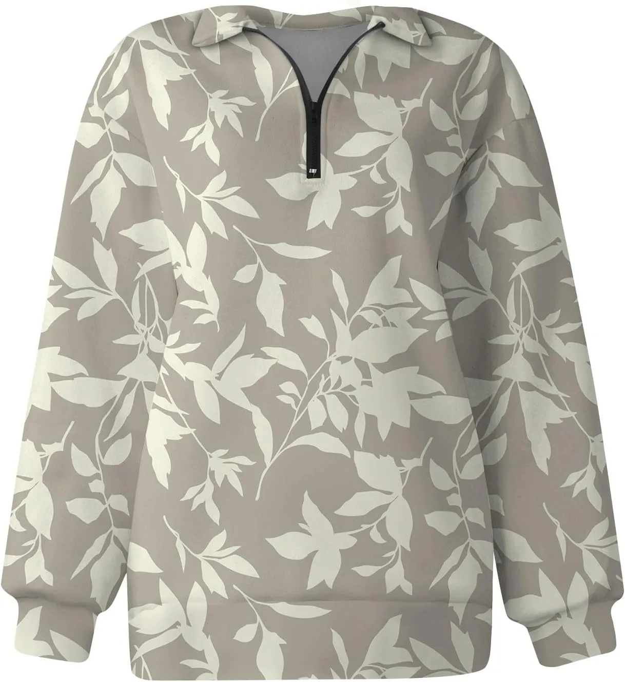 Sweatshirt For Women Fall Casual Hoodies Y2K Quarter Zip Pullover Boho Long Sleeve Plus Size Sweatshirt