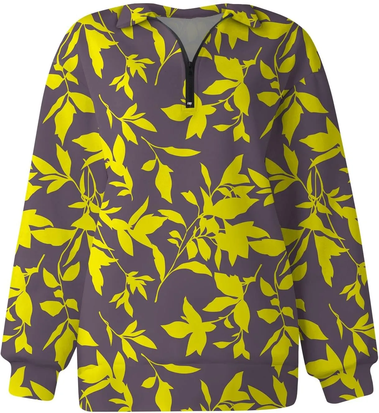 Sweatshirt For Women Fall Casual Hoodies Y2K Quarter Zip Pullover Boho Long Sleeve Plus Size Sweatshirt