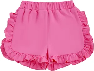 Toddler Baby Girl Shorts Solid Color Elastic Waist Ruffle Short Pants Casual Summer Bottoms