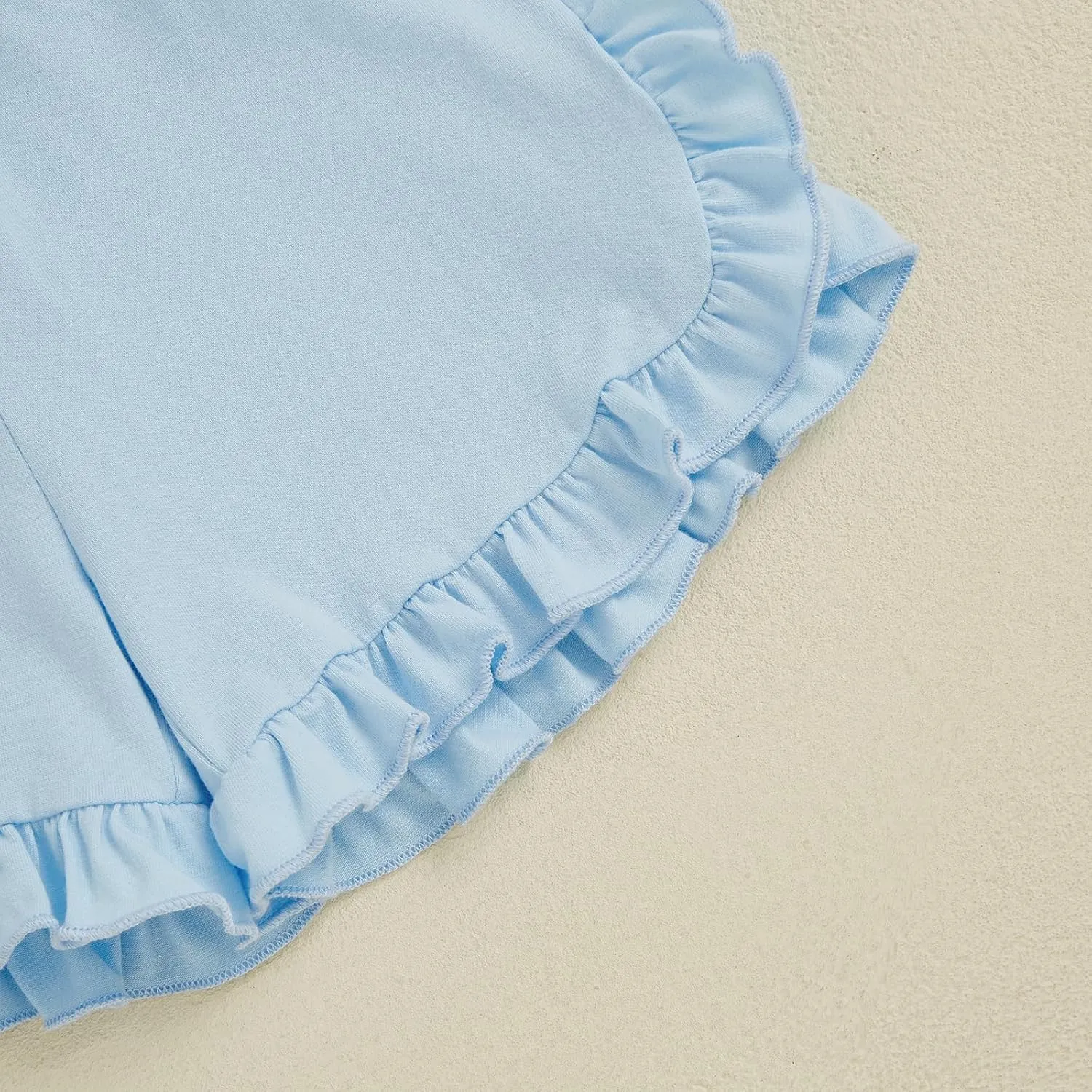 Toddler Baby Girl Shorts Solid Color Elastic Waist Ruffle Short Pants Casual Summer Bottoms