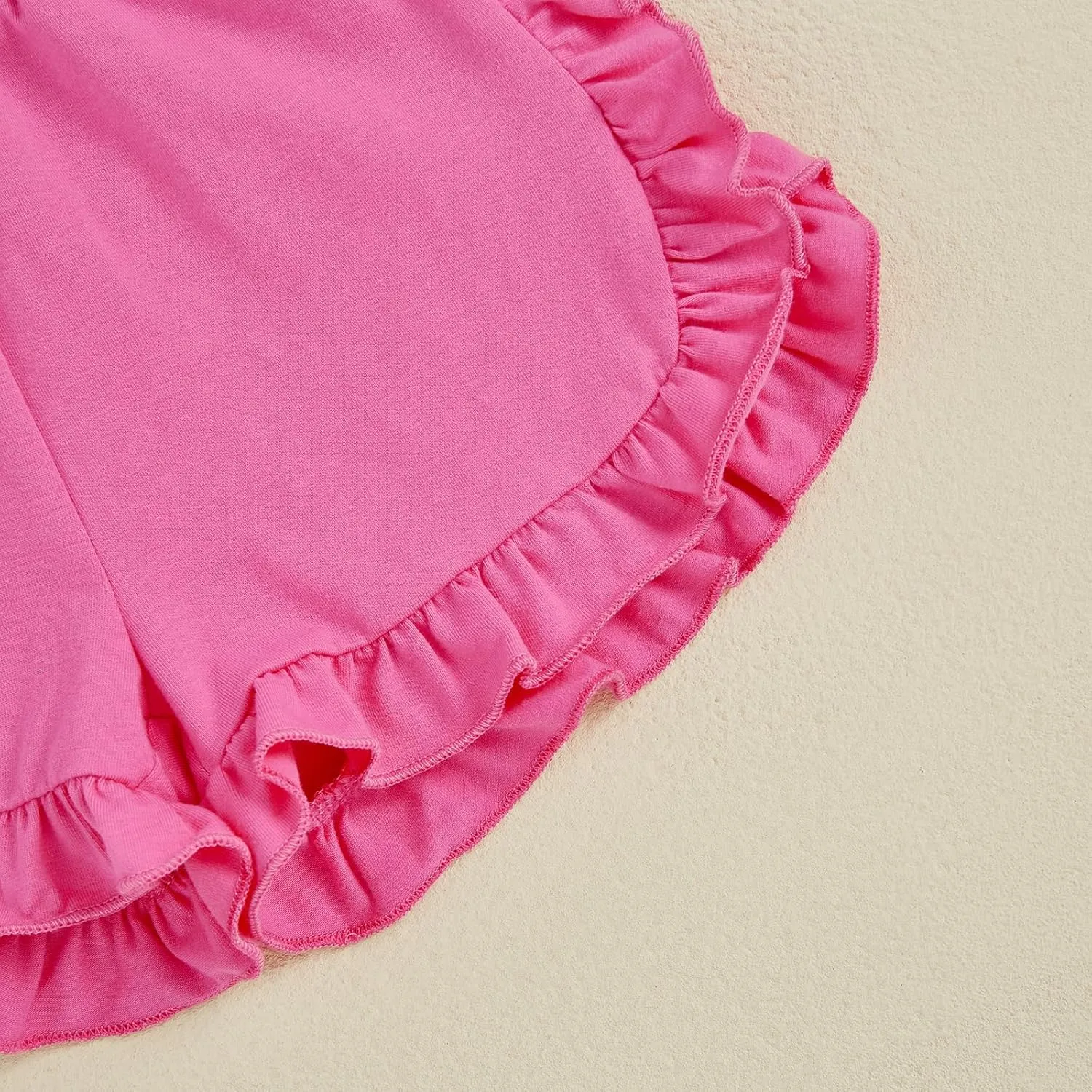 Toddler Baby Girl Shorts Solid Color Elastic Waist Ruffle Short Pants Casual Summer Bottoms