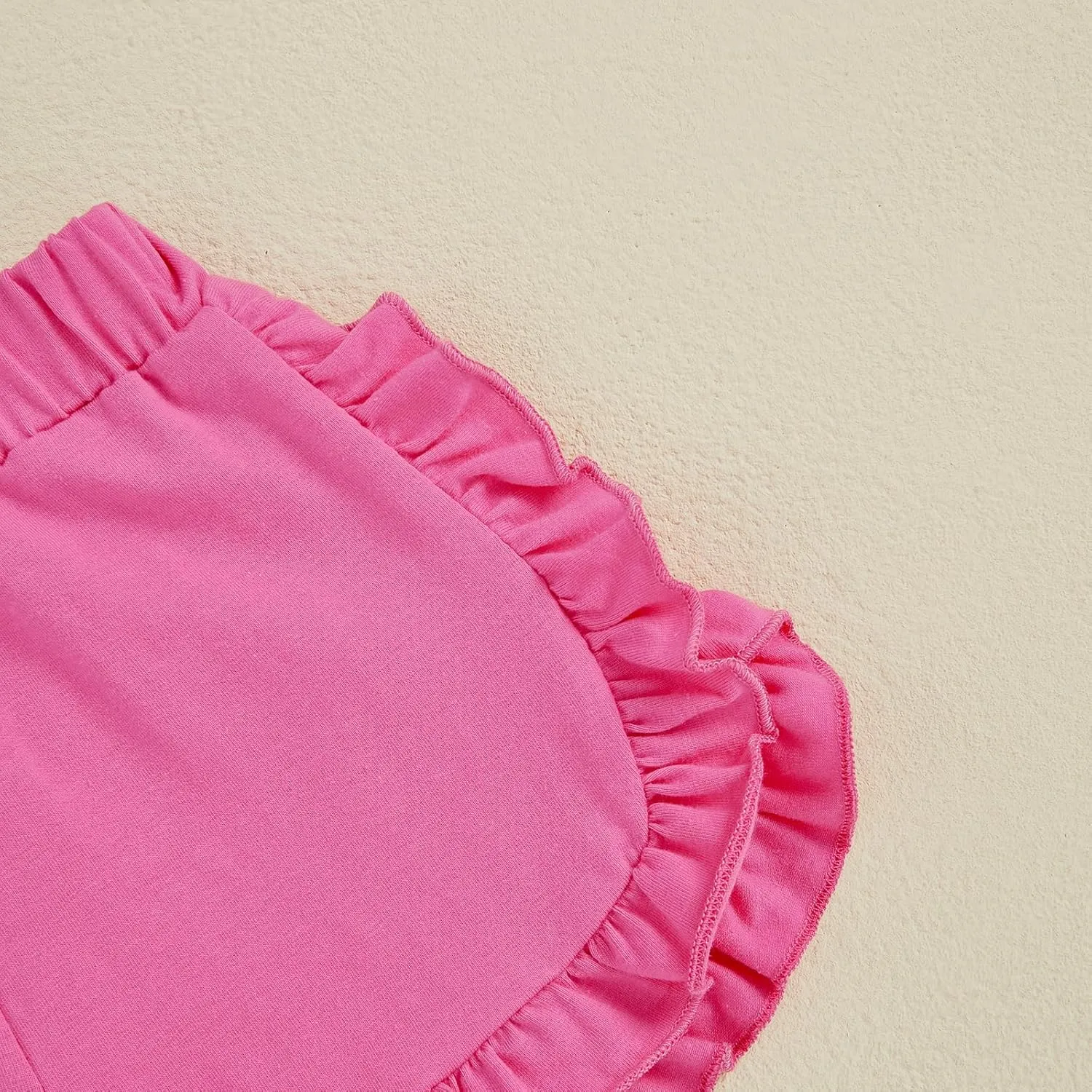 Toddler Baby Girl Shorts Solid Color Elastic Waist Ruffle Short Pants Casual Summer Bottoms