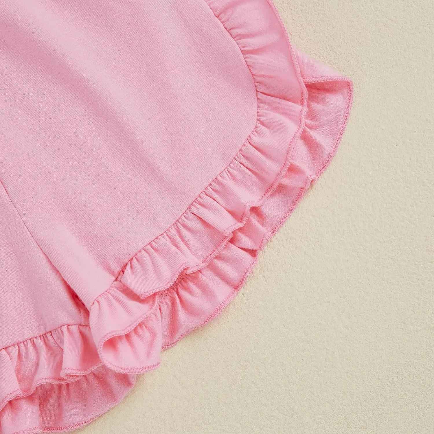 Toddler Baby Girl Shorts Solid Color Elastic Waist Ruffle Short Pants Casual Summer Bottoms