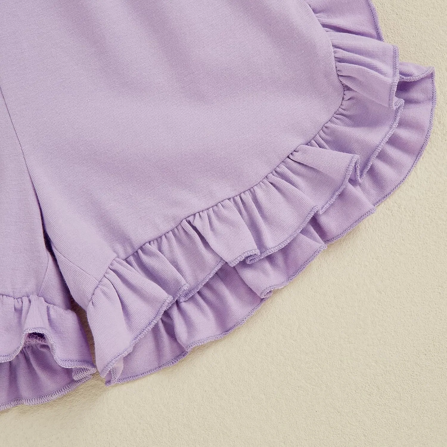 Toddler Baby Girl Shorts Solid Color Elastic Waist Ruffle Short Pants Casual Summer Bottoms