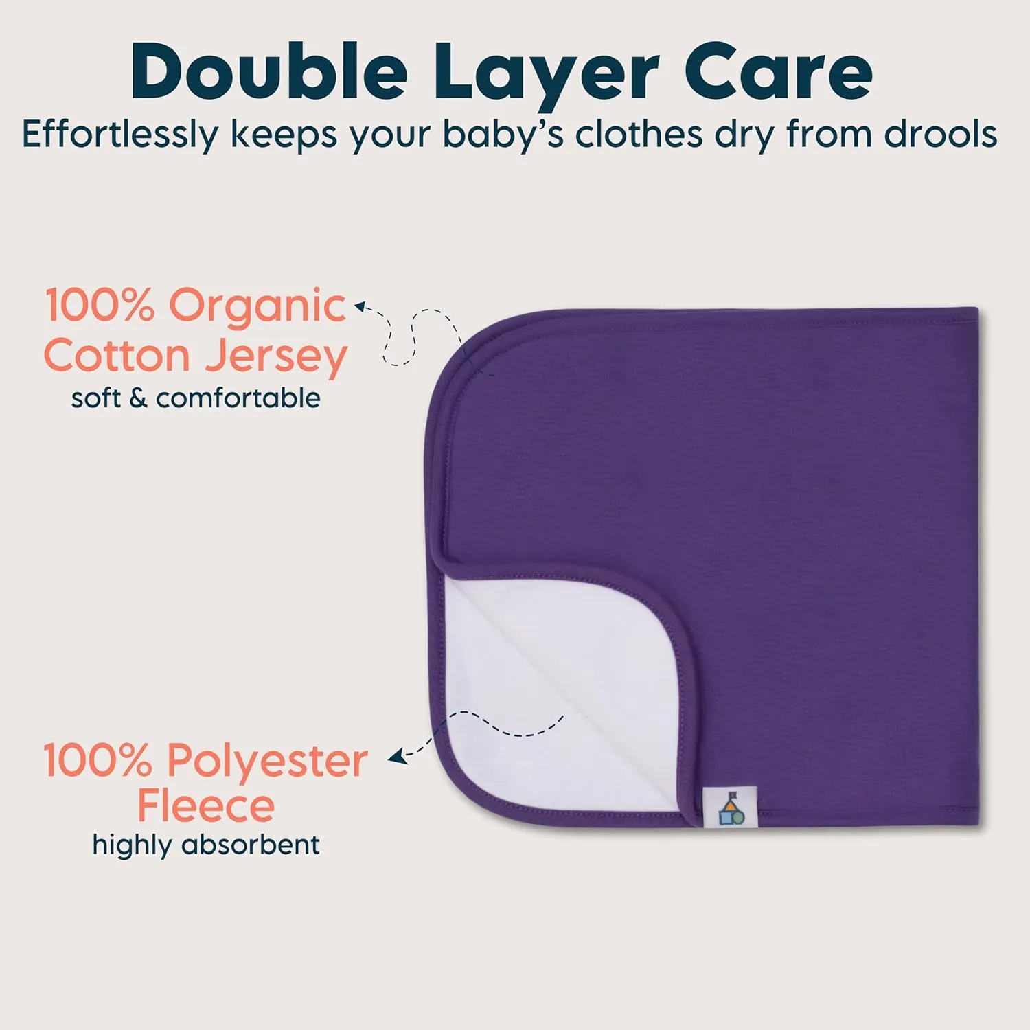 Toppy Organic Cotton Burp Cloths | Soft and Absorbent | Baby Infant Boys and Girls | Large - 21" x 10"