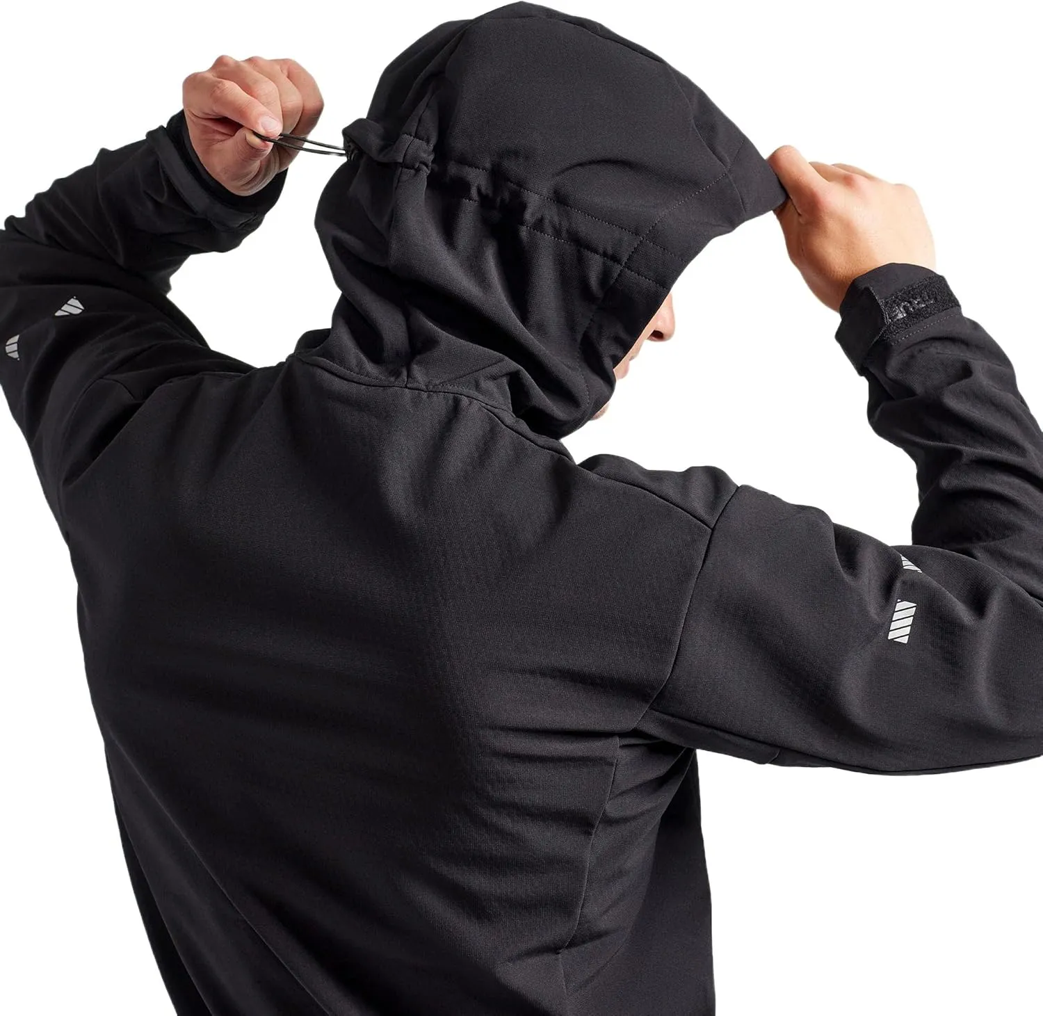 TRUEWERK Men's Insulated Work Jacket - S3 Solution Zip-Up Hoodie, Fleece-Lined, Waterproof Tactical Coat with 4-Way Stretch