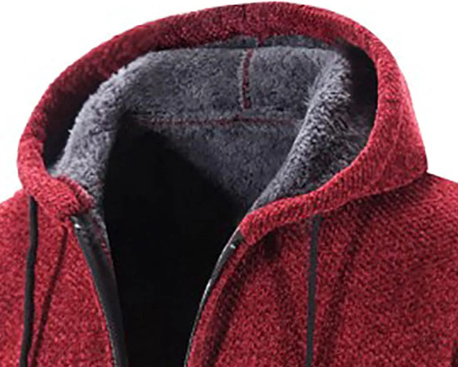 tuduoms Men's Zip Up Hooded Fleece Long Cardigan Sweater Winter Fashion Warm Sherpa Lined Jacket Coat Hoodies with Pockets