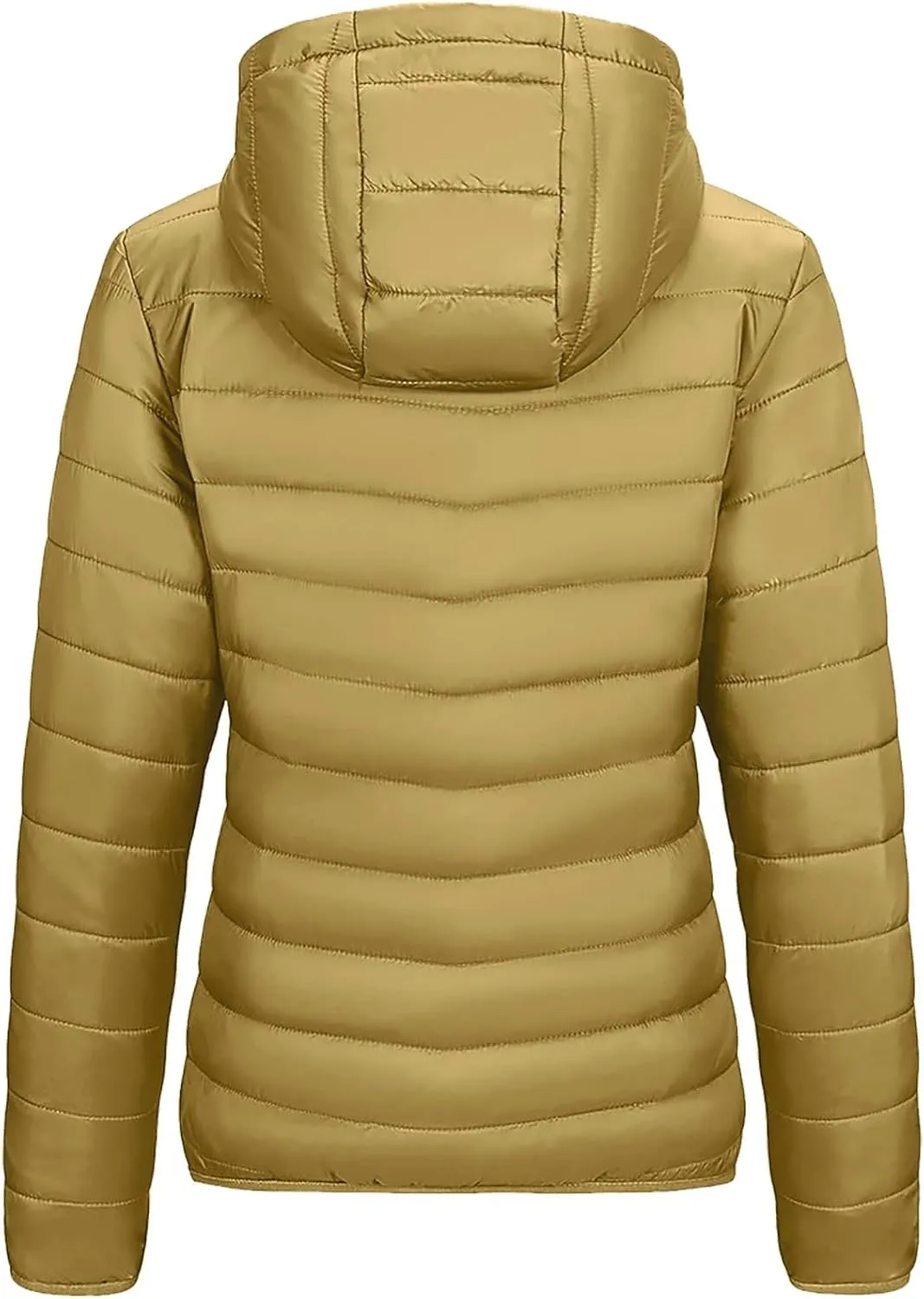 Uillui Womens Hooded Packable Puffer Jacket Light Weight Short Down Jacket for Hiking Travel Quilted Warm Short Winter Coats