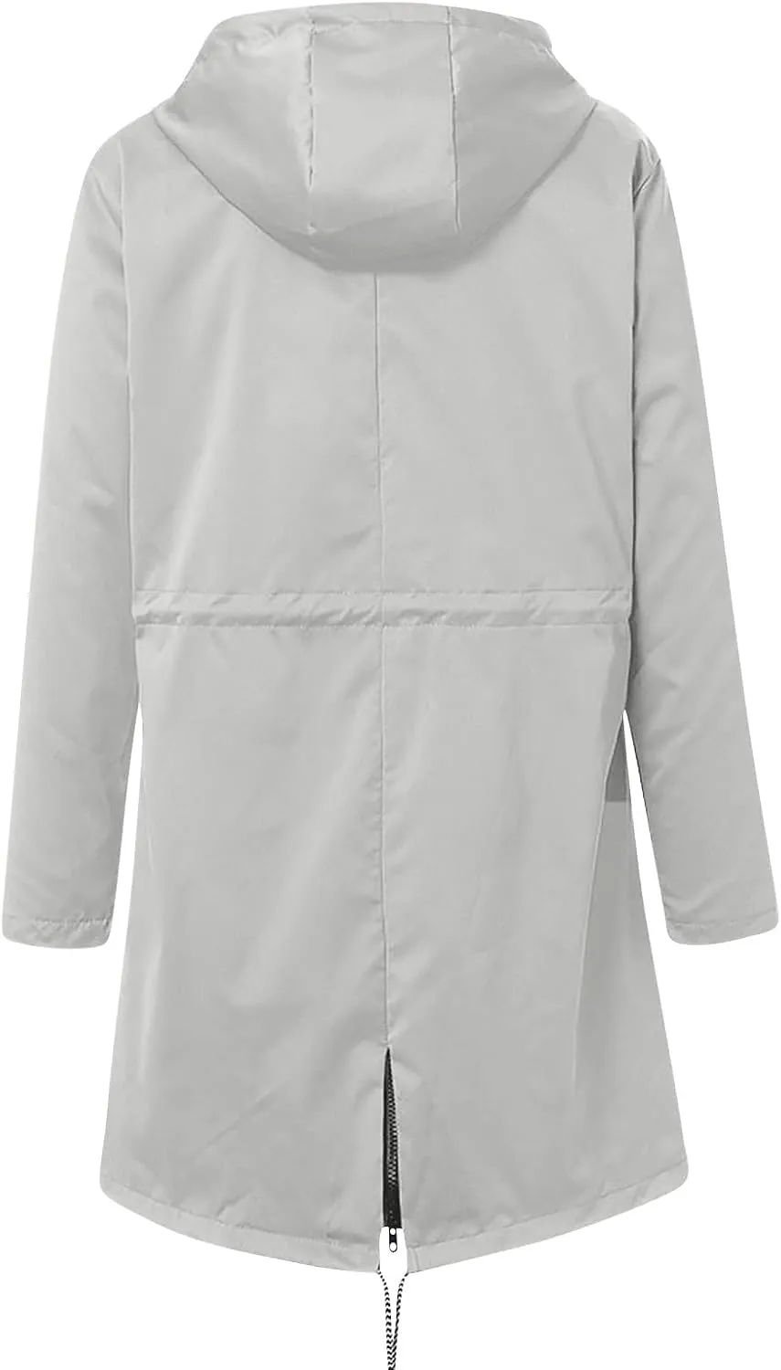 Waterproof Lightweight Jackets for Women, 2025 Cold Weather Womens Coats Breathable Fashion Windbreaker
