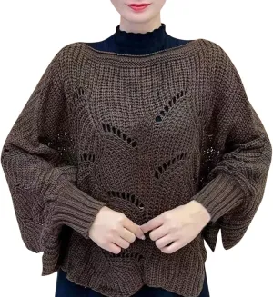 Winter Knitwear Oversize Sweater Women's Fashion Thick Turtleneck Sweater Pullover Scarf Solid Wraps The Shawl