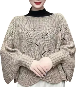Winter Knitwear Oversize Sweater Women's Fashion Thick Turtleneck Sweater Pullover Scarf Solid Wraps The Shawl