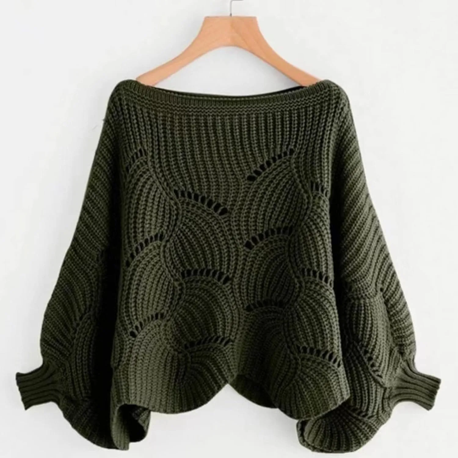 Winter Knitwear Oversize Sweater Women's Fashion Thick Turtleneck Sweater Pullover Scarf Solid Wraps The Shawl