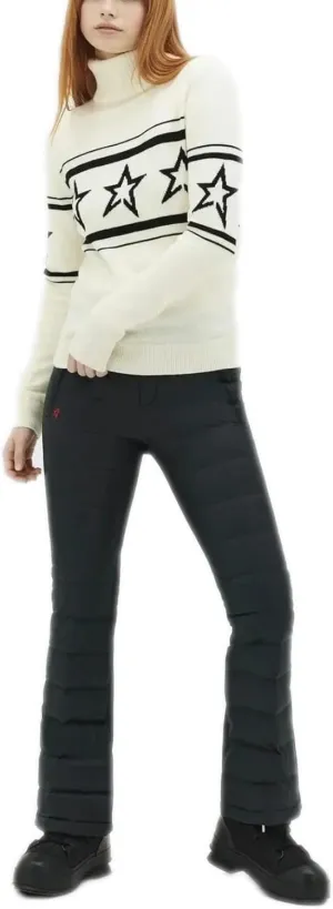 Women High Neck Sweaters with Star Stitching Patterns for Warmth Knitted Sweater