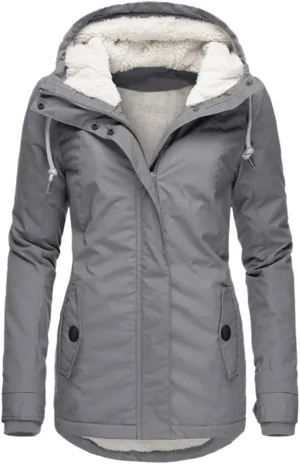 Women Jean Jacket Juniors Business Suit Women's Mid Length Down Coat Hooded Fleece Lined for Warmth & Comfort