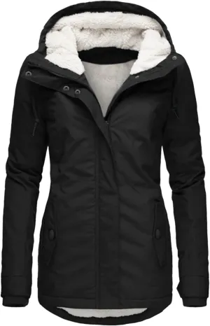 Women Jean Jacket Juniors Business Suit Women's Mid Length Down Coat Hooded Fleece Lined for Warmth & Comfort
