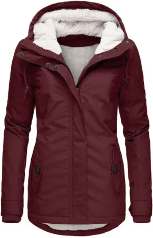 Women Jean Jacket Juniors Business Suit Women's Mid Length Down Coat Hooded Fleece Lined for Warmth & Comfort