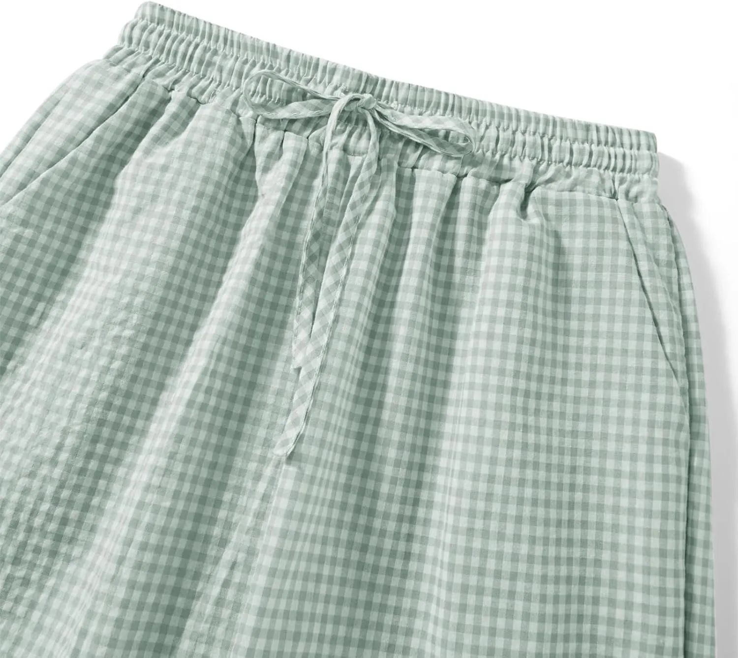 Women Striped Straight Leg Pants High Waist Wide Leg Gingham Y2k Trousers Going Out Bottoms Streetwear Pajamas Pants