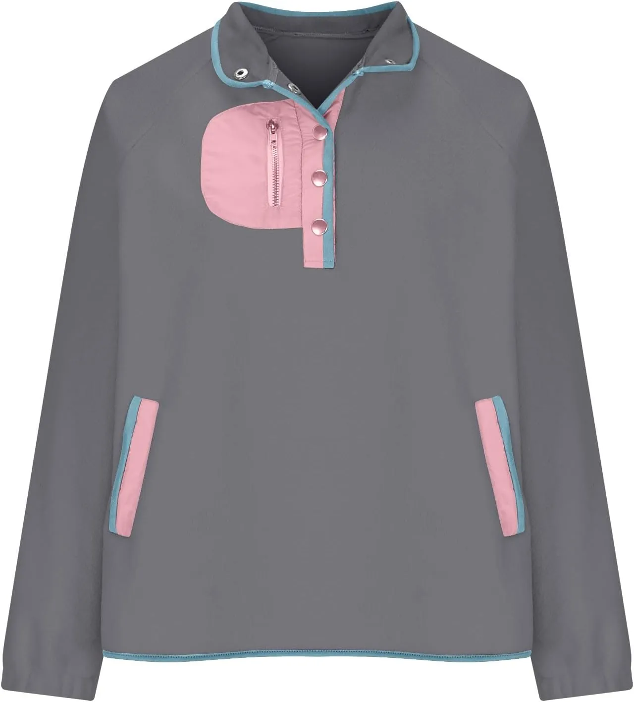 womens fleece sweatshirt jacket 2024 trendy long sleeve sherpa lined thermal pullover tops long sleeve outwear coat