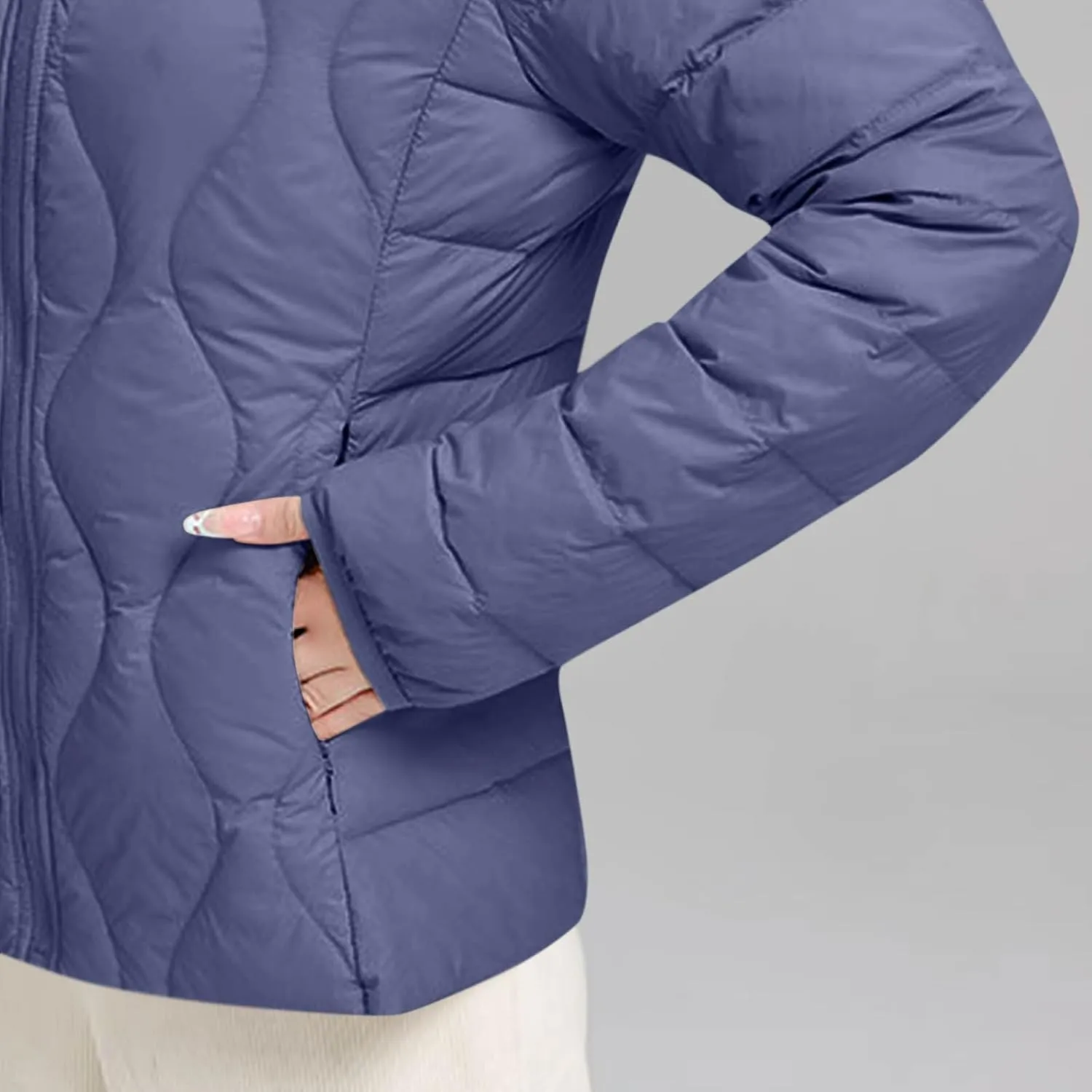 Women's Lightweight Quilted Jacket Casual Packable Open Front Down Puffer Jackets Zip Up Winter Coat Outwear Cardigan