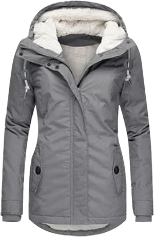 Womens Windbreaker Women S Winter Jacket Women's Mid Length Down Coat Hooded Fleece Lined for Warmth & Comfort
