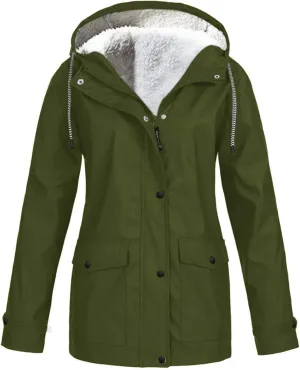 Womens Winter Coats Fashion 2023 Warm Sherpa Fleece Lined Parkas Jacket Waterproof Outerwear With Hood
