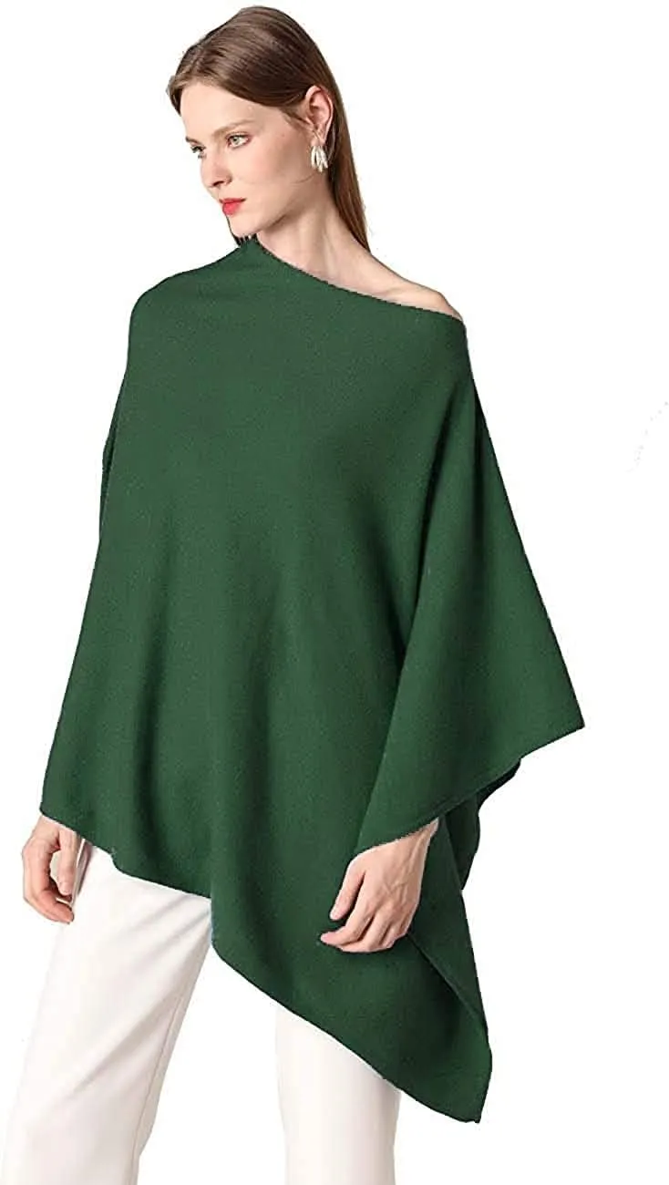 Women's Winter Warm Soft wool blend Poncho Knit cape shawls and wraps