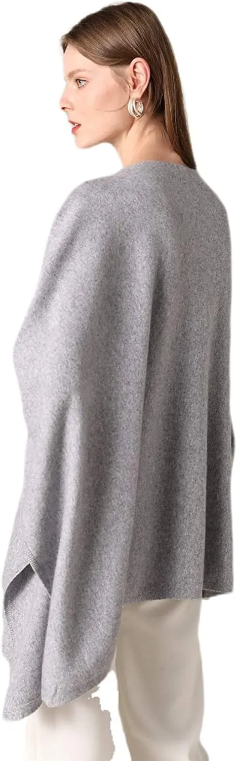 Women's Winter Warm Soft wool blend Poncho Knit cape shawls and wraps