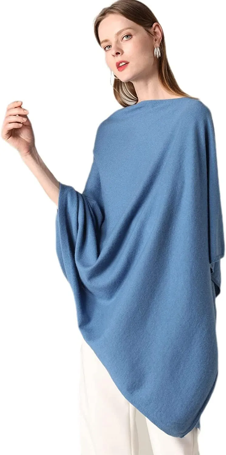 Women's Winter Warm Soft wool blend Poncho Knit cape shawls and wraps